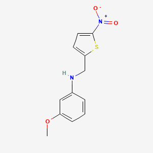 molecular formula C12H12N2O3S B5738026 (3-methoxyphenyl)[(5-nitro-2-thienyl)methyl]amine 