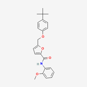 molecular formula C23H25NO4 B5738034 5-[(4-tert-butylphenoxy)methyl]-N-(2-methoxyphenyl)-2-furamide 