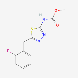 molecular formula C11H10FN3O2S B5738041 methyl [5-(2-fluorobenzyl)-1,3,4-thiadiazol-2-yl]carbamate 