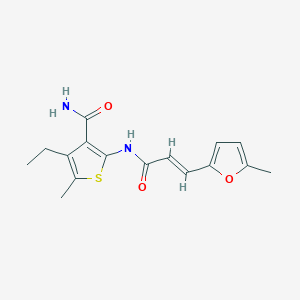 4-ethyl-5-methyl-2-{[3-(5-methyl-2-furyl)acryloyl]amino}-3-thiophenecarboxamide