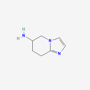 molecular formula C7H11N3 B573805 5,6,7,8-Tetrahydroimidazo[1,2-a]pyridin-6-amine CAS No. 185796-58-1