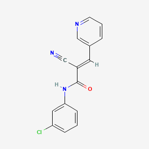 N-(3-chlorophenyl)-2-cyano-3-(3-pyridinyl)acrylamide