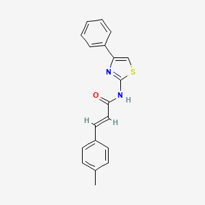 molecular formula C19H16N2OS B5738056 3-(4-methylphenyl)-N-(4-phenyl-1,3-thiazol-2-yl)acrylamide 