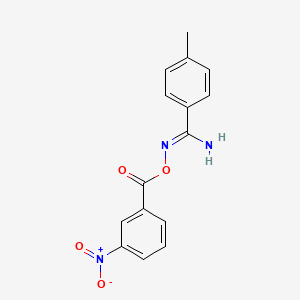 molecular formula C15H13N3O4 B5738070 4-methyl-N'-[(3-nitrobenzoyl)oxy]benzenecarboximidamide 