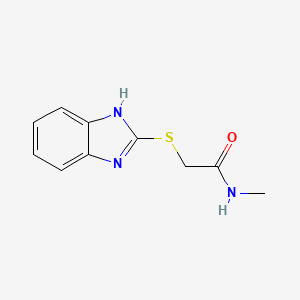 molecular formula C10H11N3OS B5738073 2-(1H-benzimidazol-2-ylthio)-N-methylacetamide CAS No. 30065-28-2