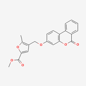molecular formula C21H16O6 B5738084 methyl 5-methyl-4-{[(6-oxo-6H-benzo[c]chromen-3-yl)oxy]methyl}-2-furoate 