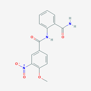 molecular formula C15H13N3O5 B5738094 N-[2-(aminocarbonyl)phenyl]-4-methoxy-3-nitrobenzamide 