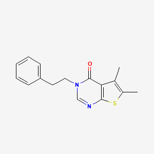 molecular formula C16H16N2OS B5738118 5,6-dimethyl-3-(2-phenylethyl)thieno[2,3-d]pyrimidin-4(3H)-one 