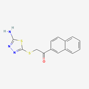 2-[(5-amino-1,3,4-thiadiazol-2-yl)thio]-1-(2-naphthyl)ethanone