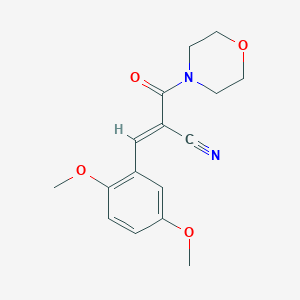 molecular formula C16H18N2O4 B5738130 3-(2,5-dimethoxyphenyl)-2-(4-morpholinylcarbonyl)acrylonitrile 