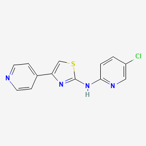 molecular formula C13H9ClN4S B5738135 5-chloro-N-[4-(4-pyridinyl)-1,3-thiazol-2-yl]-2-pyridinamine 