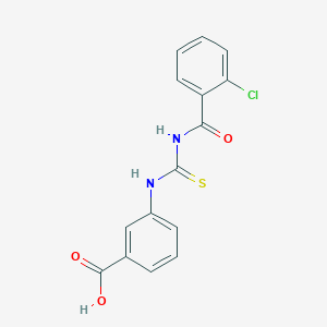 molecular formula C15H11ClN2O3S B5738138 3-({[(2-chlorobenzoyl)amino]carbonothioyl}amino)benzoic acid 