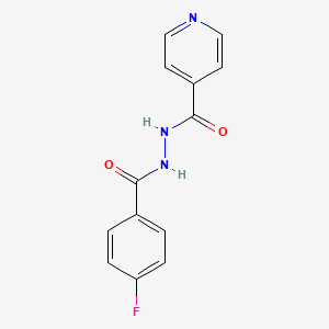 molecular formula C13H10FN3O2 B5738170 N'-(4-fluorobenzoyl)isonicotinohydrazide 