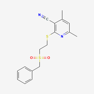 molecular formula C17H18N2O2S2 B5738177 2-{[2-(benzylsulfonyl)ethyl]thio}-4,6-dimethylnicotinonitrile 