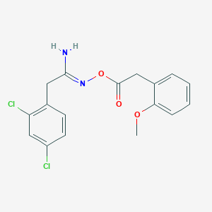 2-(2,4-dichlorophenyl)-N'-{[(2-methoxyphenyl)acetyl]oxy}ethanimidamide