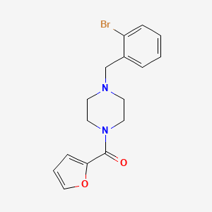 molecular formula C16H17BrN2O2 B5738203 1-(2-bromobenzyl)-4-(2-furoyl)piperazine 