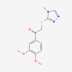 molecular formula C13H15N3O3S B5738205 1-(3,4-dimethoxyphenyl)-2-[(4-methyl-4H-1,2,4-triazol-3-yl)thio]ethanone 