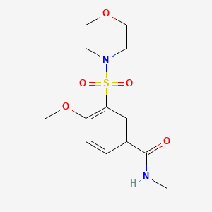 molecular formula C13H18N2O5S B5738217 4-methoxy-N-methyl-3-(4-morpholinylsulfonyl)benzamide 