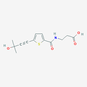 molecular formula C13H15NO4S B5738237 N-{[5-(3-hydroxy-3-methyl-1-butyn-1-yl)-2-thienyl]carbonyl}-beta-alanine 
