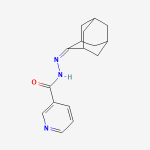 molecular formula C16H19N3O B5738246 N'-tricyclo[3.3.1.1~3,7~]dec-2-ylidenenicotinohydrazide 
