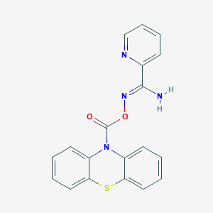 molecular formula C19H14N4O2S B5738272 N'-[(10H-phenothiazin-10-ylcarbonyl)oxy]-2-pyridinecarboximidamide 