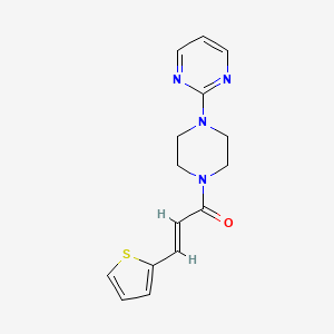 molecular formula C15H16N4OS B5738282 2-{4-[3-(2-thienyl)acryloyl]-1-piperazinyl}pyrimidine 
