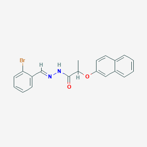 molecular formula C20H17BrN2O2 B5738319 N'-(2-bromobenzylidene)-2-(2-naphthyloxy)propanohydrazide 