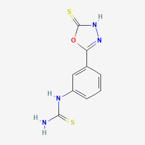 N-[3-(5-mercapto-1,3,4-oxadiazol-2-yl)phenyl]thiourea