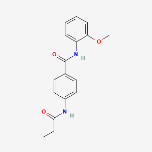 molecular formula C17H18N2O3 B5738352 N-(2-methoxyphenyl)-4-(propionylamino)benzamide 