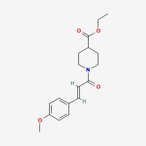 molecular formula C18H23NO4 B5738366 ethyl 1-[3-(4-methoxyphenyl)acryloyl]-4-piperidinecarboxylate 