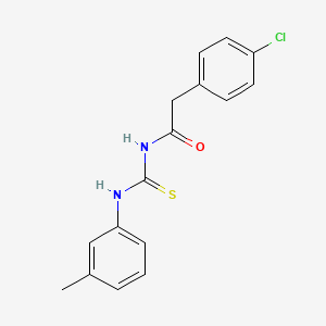 molecular formula C16H15ClN2OS B5738372 2-(4-chlorophenyl)-N-{[(3-methylphenyl)amino]carbonothioyl}acetamide 