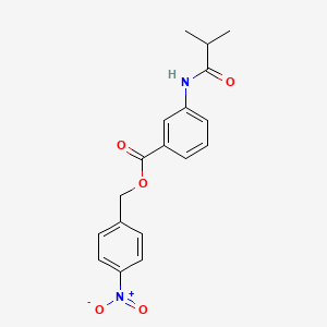 molecular formula C18H18N2O5 B5738389 4-nitrobenzyl 3-(isobutyrylamino)benzoate 