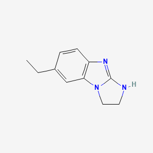 molecular formula C11H13N3 B573840 7-ethyl-2,3-dihydro-1H-imidazo[1,2-a]benzimidazole CAS No. 176174-14-4