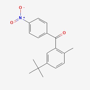 molecular formula C18H19NO3 B5738406 (5-tert-butyl-2-methylphenyl)(4-nitrophenyl)methanone 
