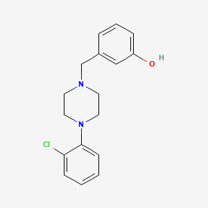 molecular formula C17H19ClN2O B5738418 3-{[4-(2-chlorophenyl)-1-piperazinyl]methyl}phenol 