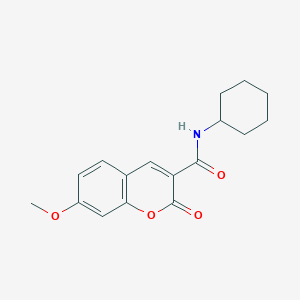 molecular formula C17H19NO4 B5738423 N-环己基-7-甲氧基-2-氧代-2H-色烯-3-甲酰胺 