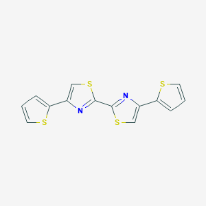 molecular formula C14H8N2S4 B5738437 4,4'-di-2-thienyl-2,2'-bi-1,3-thiazole 