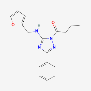 molecular formula C17H18N4O2 B5738441 1-butyryl-N-(2-furylmethyl)-3-phenyl-1H-1,2,4-triazol-5-amine 