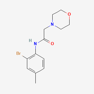 molecular formula C13H17BrN2O2 B5738447 N-(2-bromo-4-methylphenyl)-2-(4-morpholinyl)acetamide 