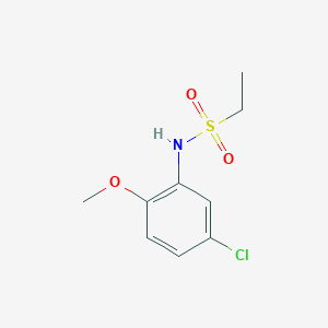 molecular formula C9H12ClNO3S B5738450 N-(5-chloro-2-methoxyphenyl)ethanesulfonamide 