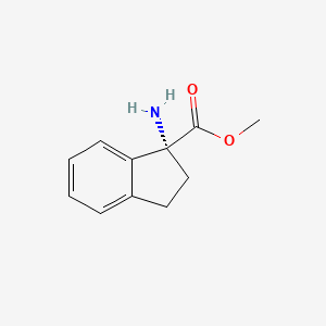 molecular formula C11H13NO2 B573847 (R)-methyl 1-amino-2,3-dihydro-1H-indene-1-carboxylate CAS No. 166735-12-2