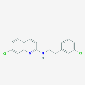 molecular formula C18H16Cl2N2 B5738470 7-chloro-N-[2-(3-chlorophenyl)ethyl]-4-methyl-2-quinolinamine 