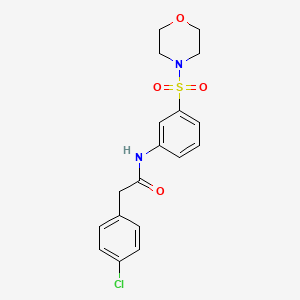 molecular formula C18H19ClN2O4S B5738474 2-(4-chlorophenyl)-N-[3-(4-morpholinylsulfonyl)phenyl]acetamide 