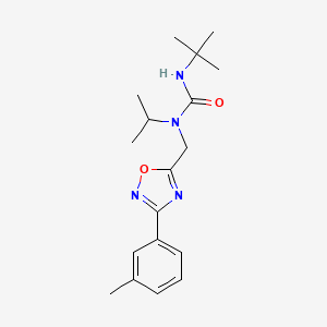 molecular formula C18H26N4O2 B5738483 N'-(tert-butyl)-N-isopropyl-N-{[3-(3-methylphenyl)-1,2,4-oxadiazol-5-yl]methyl}urea 