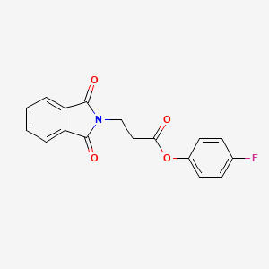molecular formula C17H12FNO4 B5738491 4-fluorophenyl 3-(1,3-dioxo-1,3-dihydro-2H-isoindol-2-yl)propanoate 