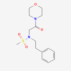 molecular formula C15H22N2O4S B5738500 N-(2-Morpholin-4-yl-2-oxo-ethyl)-N-phenethyl-methanesulfonamide 