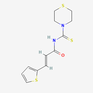 molecular formula C12H14N2OS3 B5738505 3-(2-thienyl)-N-(4-thiomorpholinylcarbonothioyl)acrylamide 
