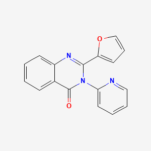 molecular formula C17H11N3O2 B5738508 2-(2-furyl)-3-(2-pyridinyl)-4(3H)-quinazolinone 