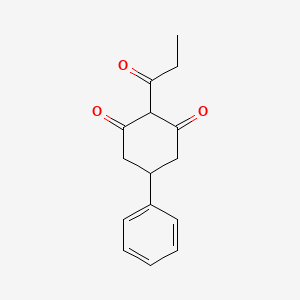 molecular formula C15H16O3 B5738513 5-phenyl-2-propionyl-1,3-cyclohexanedione 