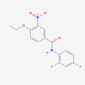 molecular formula C15H12F2N2O4 B5738539 N-(2,4-difluorophenyl)-4-ethoxy-3-nitrobenzamide 